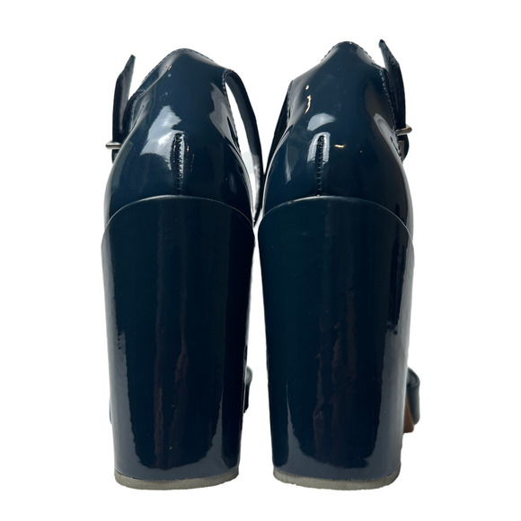 Rachel Comey Teal Paten Leather Coppa Block Heel - EUC size 9.5 - Picture 4 of 8